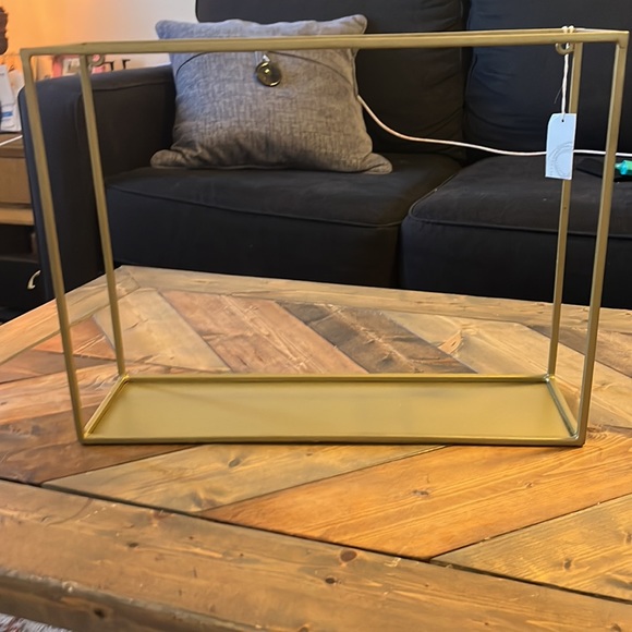 Gold matte finish floating shadow box shelf or set on furniture to display decor - Picture 5 of 6